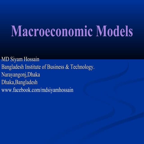 Macroeconomic Models