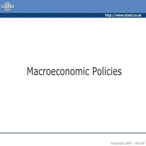 Macro-Economic Policy