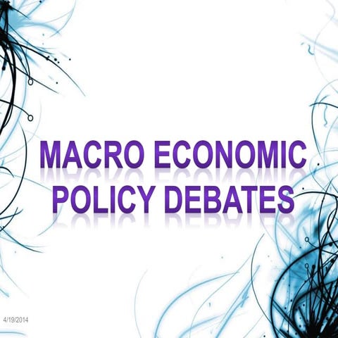 Macro economic policy debates