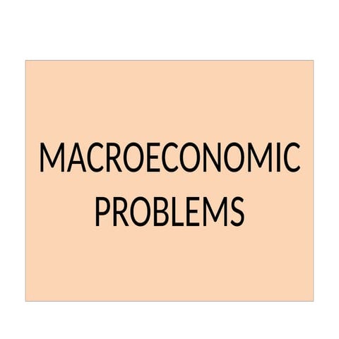 MACROECONOMIC PROBLEMS - A Level economics