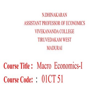 Macro economics   i