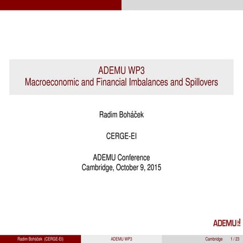 Macroeconomics and financial imbalances