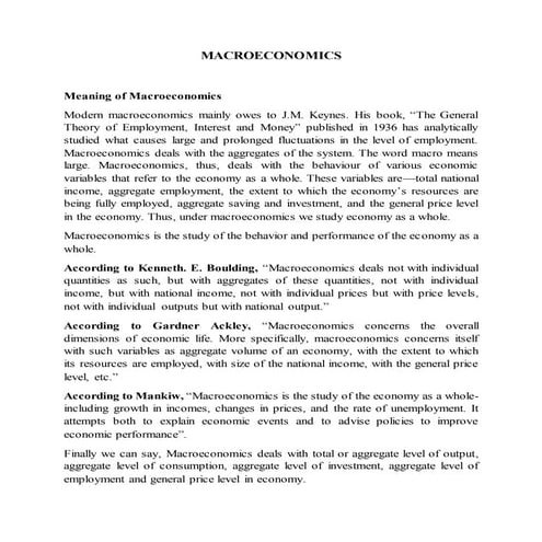 Macroeconomics chapter 01