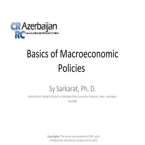 Macroeconomics Policies