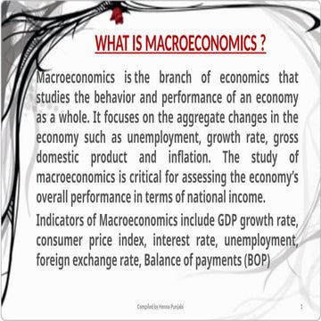 macro economics unit 1 for bcom bba students