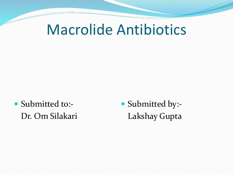 Macrolide antibiotics