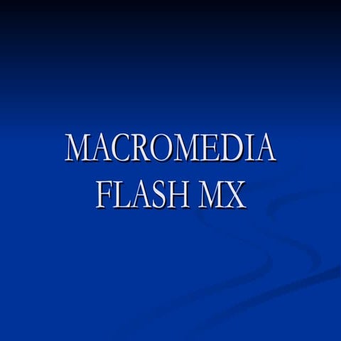 Macromedia flash mx