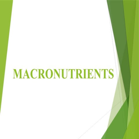 macronutrients and micronutrients | PPTX