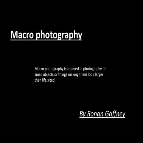 Macro photography