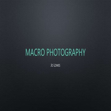 Macro photography