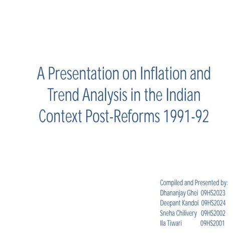 Inflation and India - Post Reforms