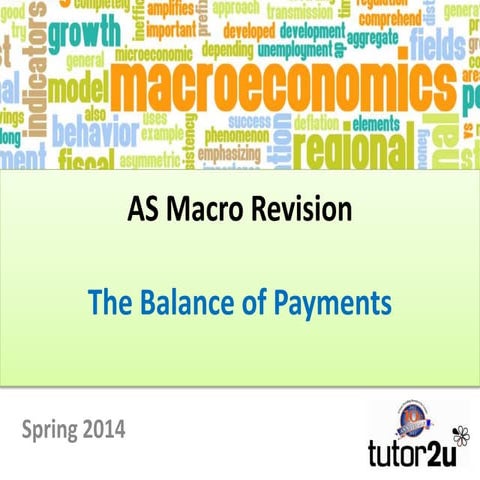 AS Macro Revision - The Balance of Payments