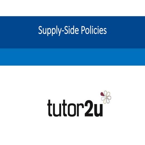 Year 1 Macro: Supply-Side Policies