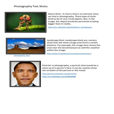 Photography: Types of Shots