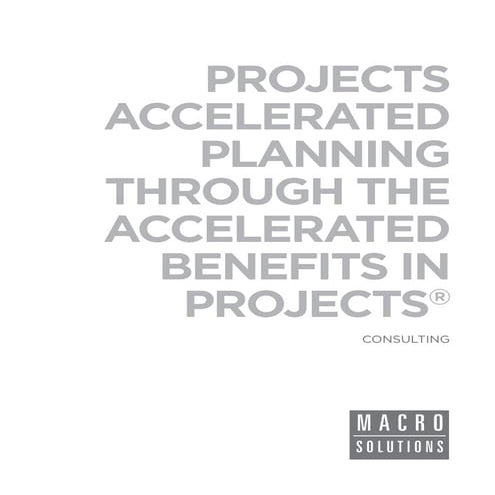 Macrosolutions Consulting Service: Projects accelerated planning through the ...