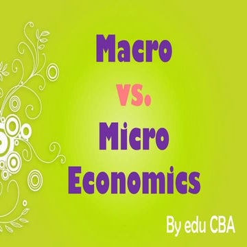 Macro vs Microeconomics