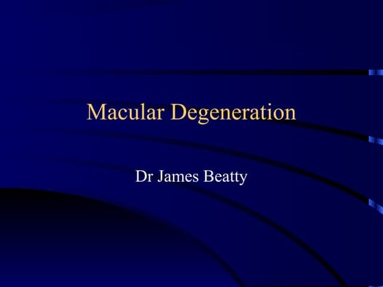 Age related macular degeneration | PPT