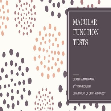 Macular function test