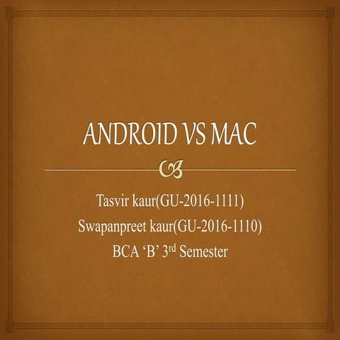 Mac vs android
