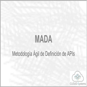 Mada   metodología ágil de desarrollo de apis