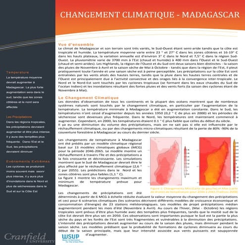 Madagascar : principaux impacts du  changement climatique 2010 - WSUP - Cranfield University