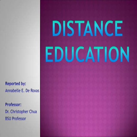  Distance  Education 