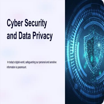 A presentation on cyber security Introduction