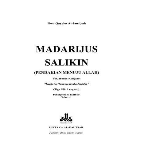 Madarijus salikin-pendakian-menuju-allah