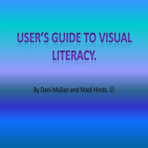 Maddi and danielle Users Guide to Vis Lit
