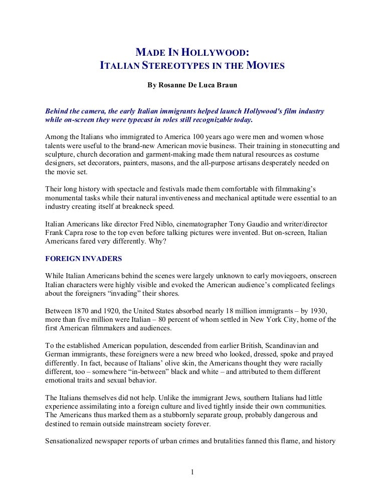 Made In Hollywood Italian Americans In Film