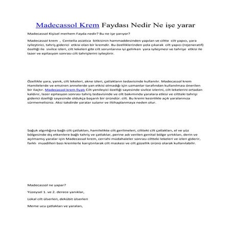 Madecassol | PDF