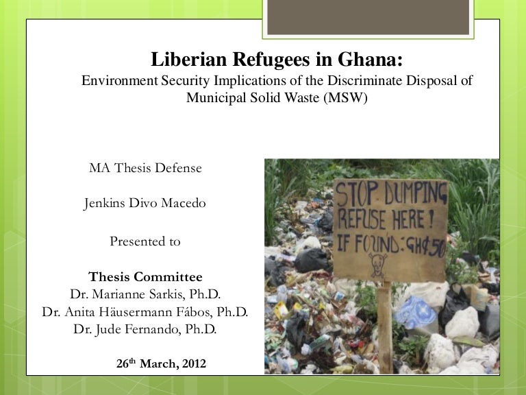 Master thesis in waste management