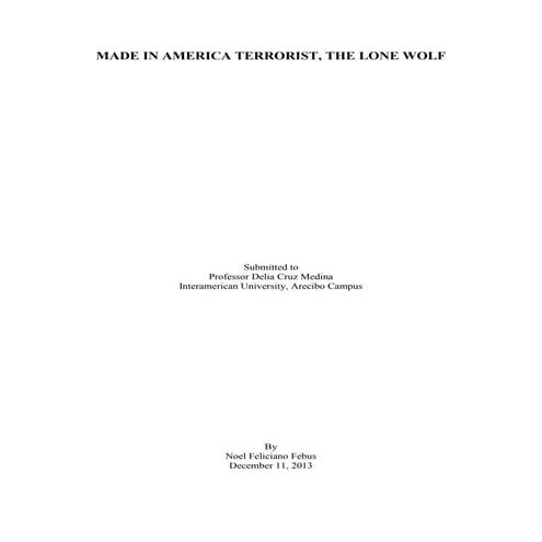 Made in america terrorist