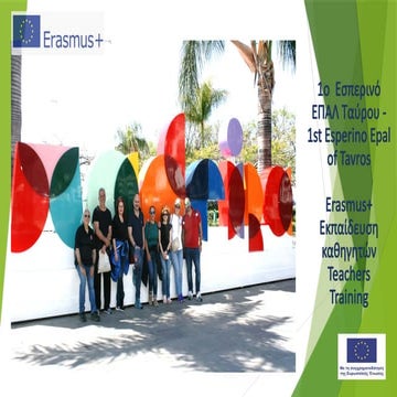 ERASMUS+ TEACHERS TRAINING IN MADERA -Εκπαίδευση καθηγητών Erasmus+ στη Μαδέρα