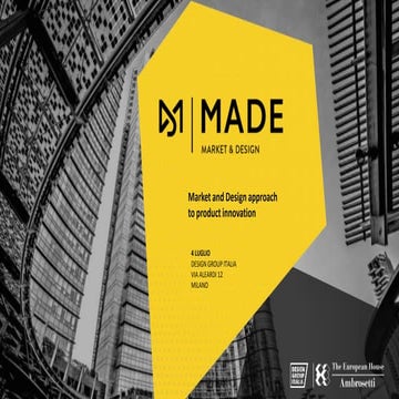MADE: Market + Design