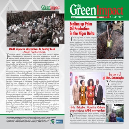 Green Impact: Scaling up Palm Oil Production in the Niger Delta