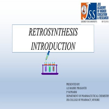 Retrosynthesis Introduction
