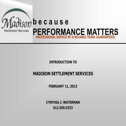 Madison ppt cw PPTX