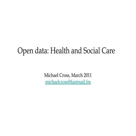 Michael Cross health and social care