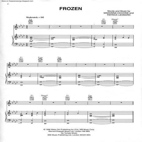 Madonna frozen