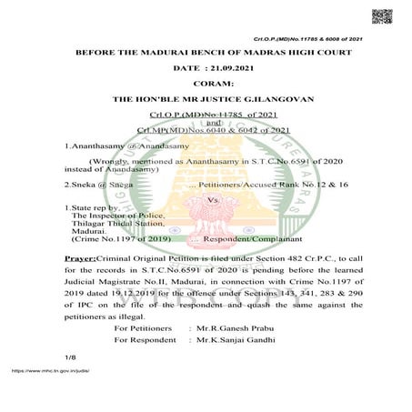 Madras hc anti caa cases quashed