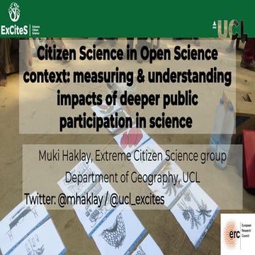 Citizen Science in Open Science context: measuring & understanding impacts of...