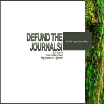 Defund the Journals!