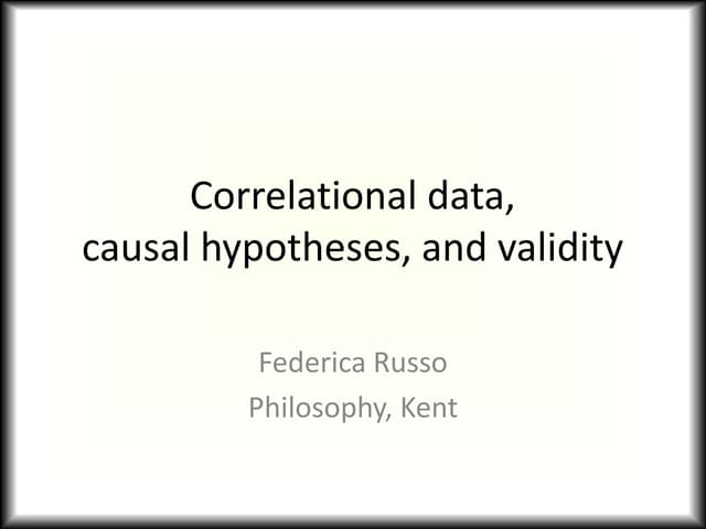 Correlational data, causal hypothes...