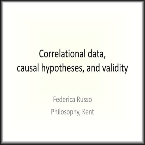 Correlational data, causal hypotheses and validity
