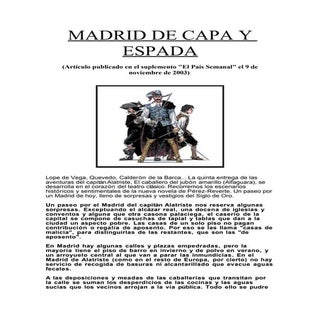 Madrid de capa y espada
