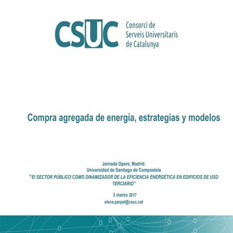 Compra agregada de energía, estrategias y modelos