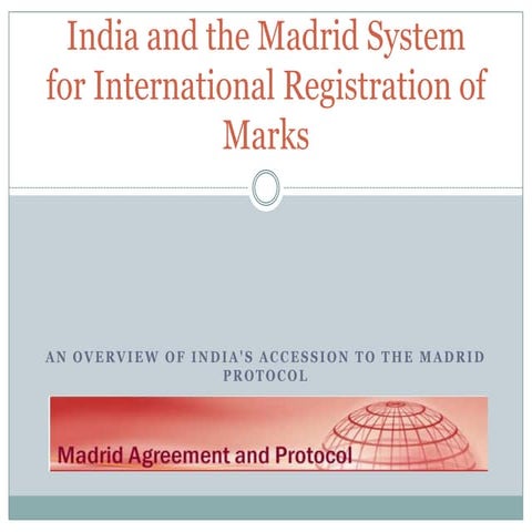 India and the Madrid system for international registration of trademarks
