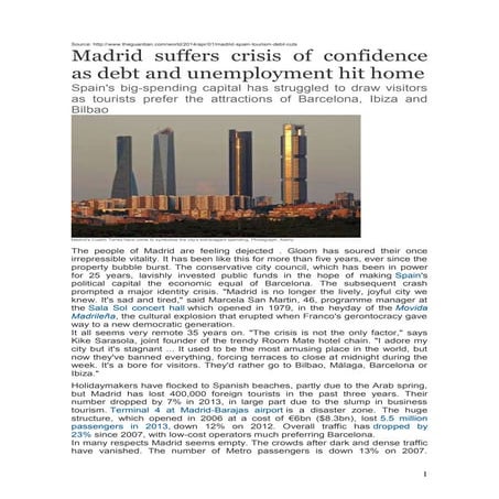 Madrid suffers crisis of confidence as debt and unemployment hit home