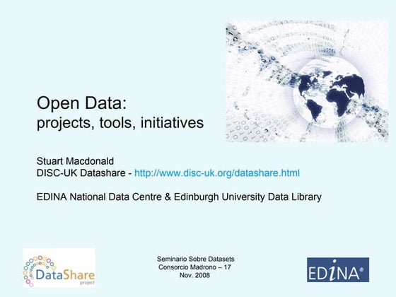 Seminario Sobre Datasets Consorcio Madrono 